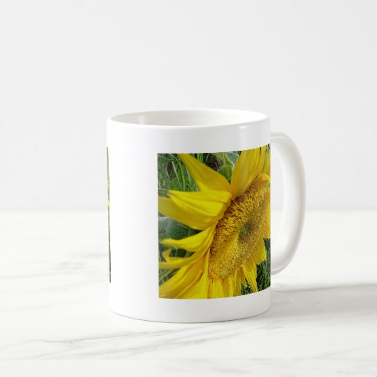 Helle Sonnenblume Kaffeetasse (VorderseiteRechts)