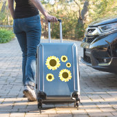 Helle Sonnenblume Klare Hintergrundkleber Aufkleber (Koffer Insitu)