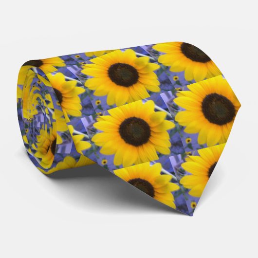 Helle Sonnenblume Krawatte (Gerollt)