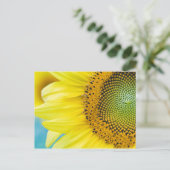 Helle Sonnenblume Postkarte (Stehend Vorderseite)