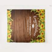 Helle Sonnenblume Rustikales Holz Foto Stand Hinte Wandteppich (Vorderseite (Horizontal))