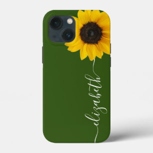 Helle Sonnenblume Script Steg Name Green Phone Cas Case-Mate iPhone Hülle