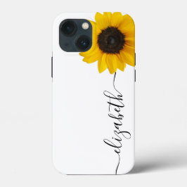 Helle Sonnenblume Script Stem Name iPhone Case