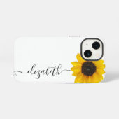 Helle Sonnenblume Script Stem Name iPhone Case Hülle (Rückseite (Horizontal))