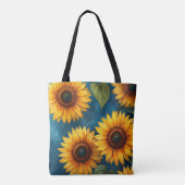 Helle Sonnenblume Totbeutel Tasche (Rückseite)