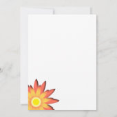 Helle Sonnenblumen Babydusche Einladung (Rückseite)