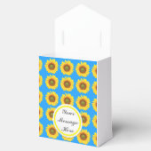 Helle Sonnenblumen Benutzerdefinierter Text Geschenkschachtel (Geöffnet)