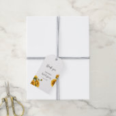 Helle Sonnenblumen Brautparty vielen Dank Geschenkanhänger (Mit Garn)