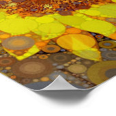 Helle Sonnenblumen Circle Mosaik Digital Art Print Poster (Ecke)