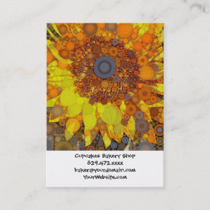 Helle Sonnenblumen Circle Mosaik Digital Art Print Visitenkarte