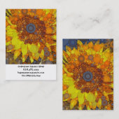 Helle Sonnenblumen Circle Mosaik Digital Art Print Visitenkarte (Vorne/Hinten)