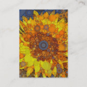 Helle Sonnenblumen Circle Mosaik Digital Art Print Visitenkarte (Rückseite)