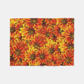 Helle Sonnenblumen Fleecedecke (Vorderseite (Horizontal))