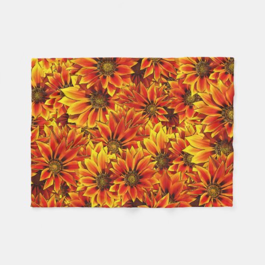 Helle Sonnenblumen Fleecedecke (Vorderseite (Horizontal))