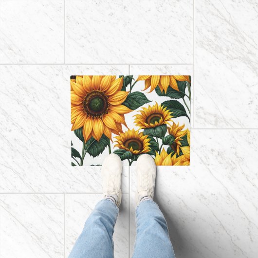 Helle Sonnenblumen Fußmatte (Indoor)