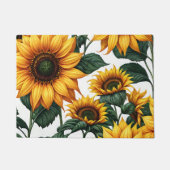 Helle Sonnenblumen Fußmatte (Vorderseite)