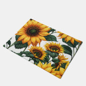 Helle Sonnenblumen Fußmatte (Schrägansicht)
