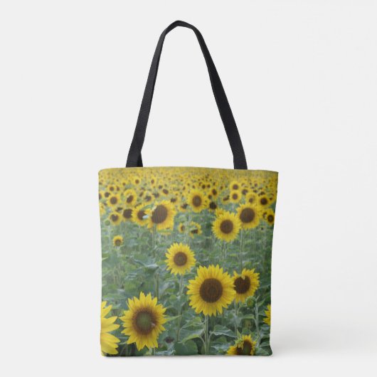Helle Sonnenblumen Gute Tiere nur Tasche (Rückseite)