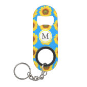 Helle Sonnenblumen Mini Flaschenöffner (Vorderseite)