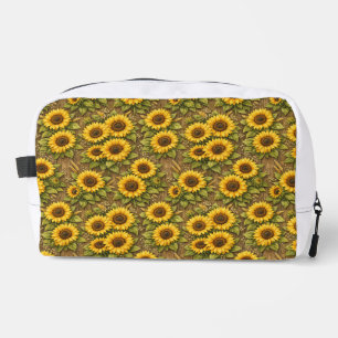 Helle Sonnenblumen-Nahtlos-Wiederholungsmuster Waschbeutel