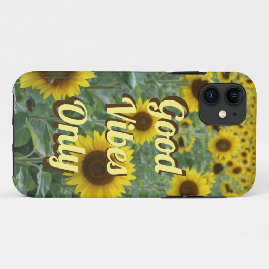 Helle Sonnenblumen nur gute Tiere Case-Mate iPhone Hülle (Rückseite (Horizontal))