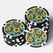 Helle Sonnenblumen Pokerchips (Stapel)
