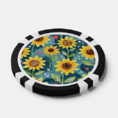 Helle Sonnenblumen Pokerchips (Einzeln)