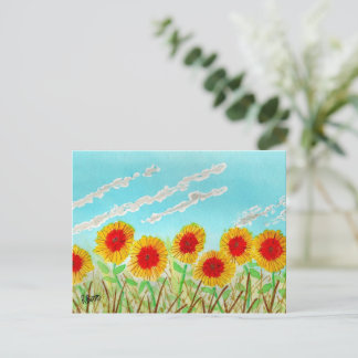 Helle Sonnenblumen Postkarte