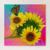 Helle Sonnenblumen Puzzle (Horizontal)