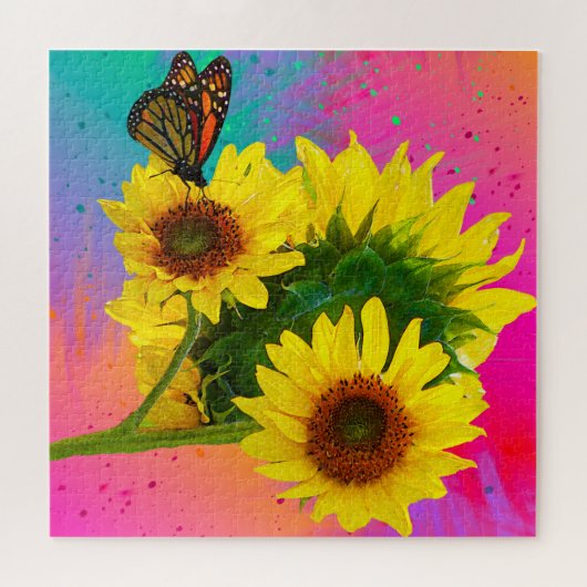 Helle Sonnenblumen Puzzle (Horizontal)