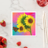 Helle Sonnenblumen Serviette (Beispiel)