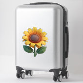 Helle Sonnenblumen-Skulptur Aufkleber (Koffer)