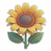 Helle Sonnenblumen-Skulptur Aufkleber (Vorderseite)