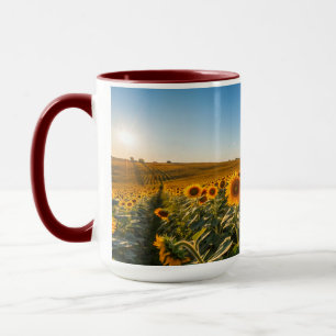 Helle Sonnenblumen-Tasse - fröhliches Blumengesche Tasse
