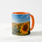 Helle Sonnenblumen-Tasse - fröhliches Blumengesche Tasse (VorderseiteRechts)
