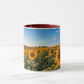 Helle Sonnenblumen-Tasse - fröhliches Blumengesche Tasse (Zentrum)