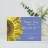 helle Sonnenblumen UAWG Hochzeit Einladungen. RSVP Karte (Stehend Vorderseite)