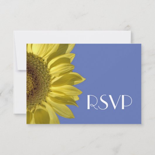 helle Sonnenblumen UAWG Hochzeit Einladungen. RSVP Karte (Rückseite)
