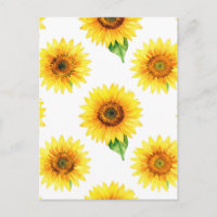 Helle Sonnenblumen-Wasserfarbe Nahtloses Muster