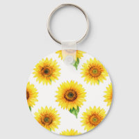 Helle Sonnenblumen-Wasserfarbe Nahtloses Muster