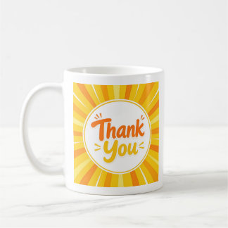 Helle Sonnengruß Dankeschön Kaffeetasse