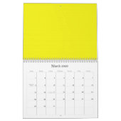 Helle, sonnige Gelbe Hintergründe auf einem Kalend Kalender (Mär 2026)