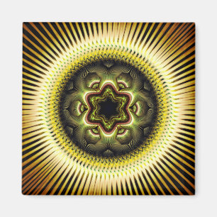 Helle sonnige psychedelische Muster Magnet