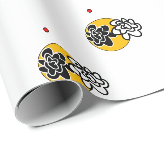 helle Spaß-Blumen Geschenkpapier (Rolleneckpunkt)