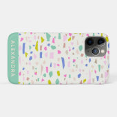 Helle spielerische Fragment Terrazzo Personalisier Case-Mate iPhone Hülle (Rückseite (Horizontal))