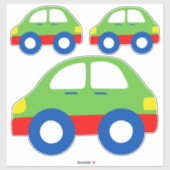 Helle Spielzeugwagen Aufkleber (Blatt)