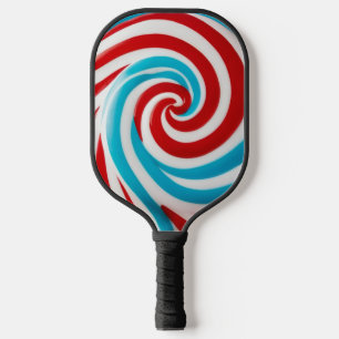 Helle Spirale Spaß Bunte Süße Lutscher-Monogramm Pickleball Schläger