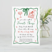 Helle Spirits | Holiday Favorite Things Party Einladung (Stehend Vorderseite)