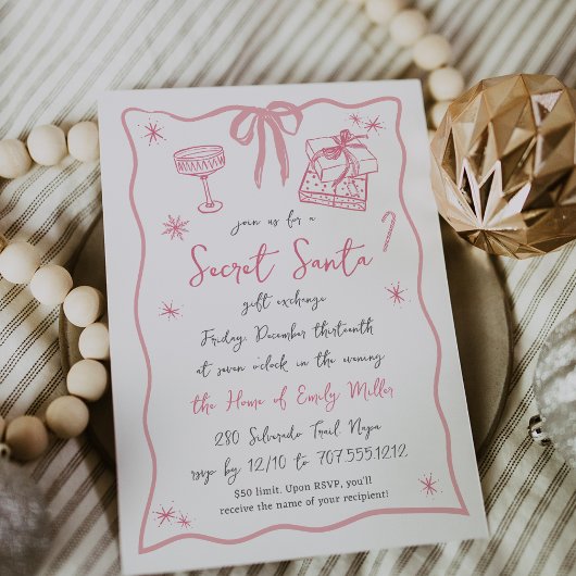 Helle Spirits | Secret Santa Christmas Party Einladung