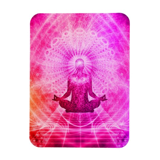 Helle Spirituelle Yoga Lotus Pose Magnet (Vertikal)
